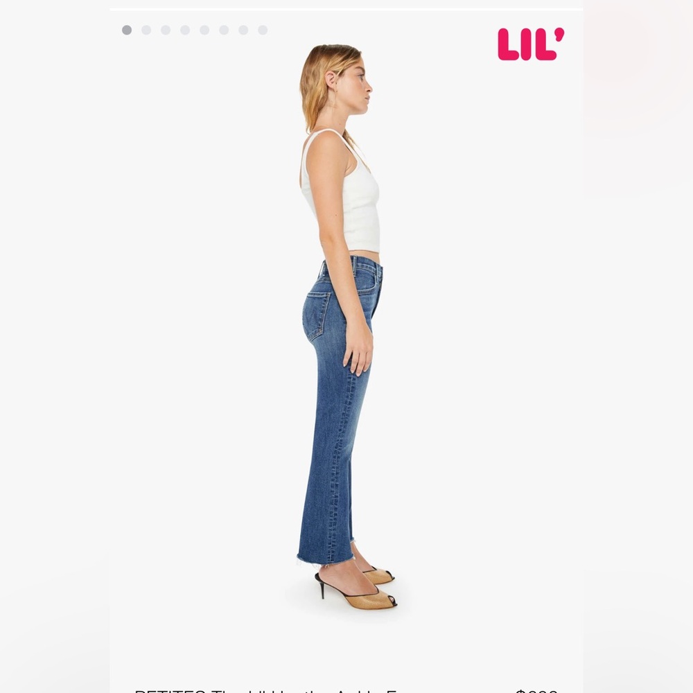 Mother Lil Jeans size 25. Hustler Ankle Fray